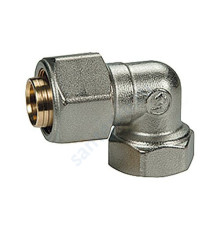 Угольник МП латунь обжим R563AM Дн 32х1"х90гр ВР Giacomini R563MX126