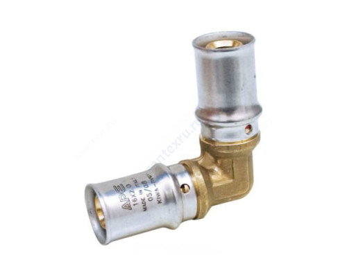  Угольник МП латунь пресс Дн 26х90гр APE AP151