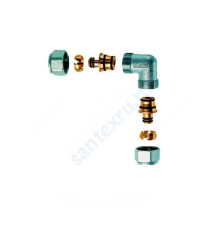 Угольник для МП труб латунь хром обжим Дн 15 Far FC 5361 12 58190 