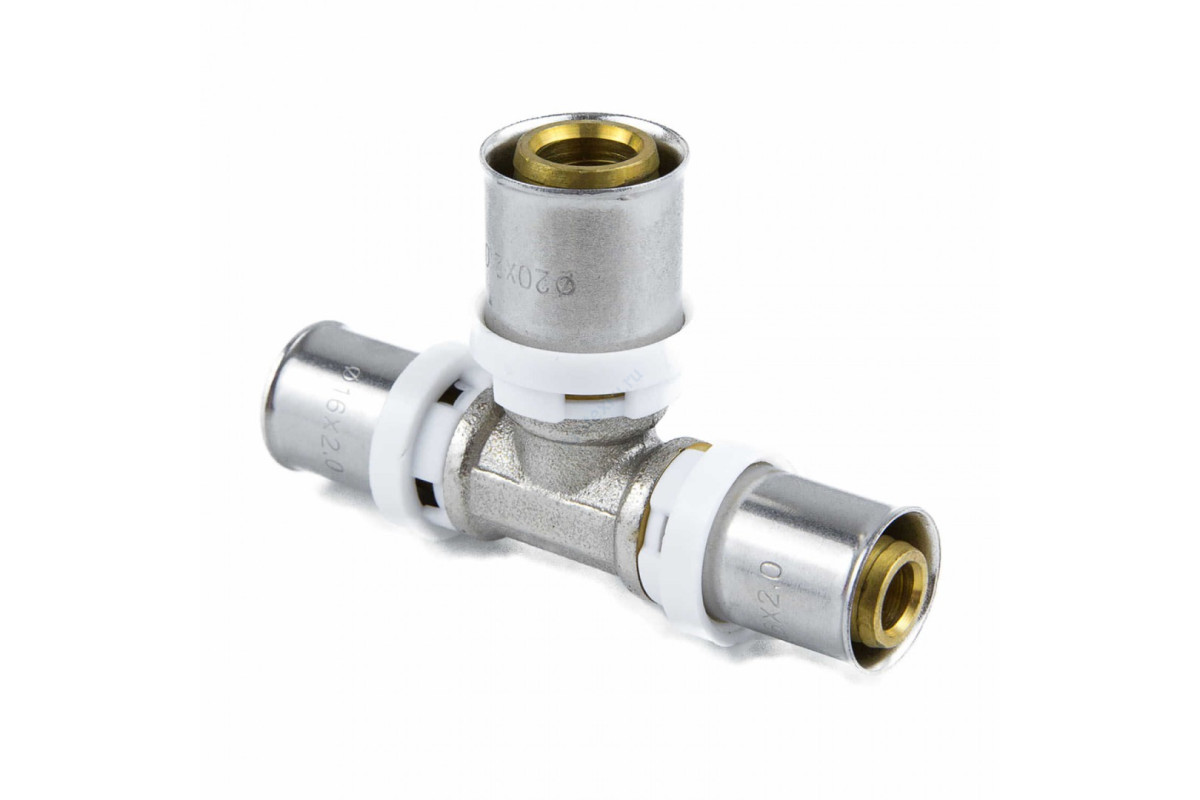 Тройник переходной МП латунь никель пресс 8010 Дн 32х16х32 ГОСТ 32415-2013 Aquasfera 8010-11