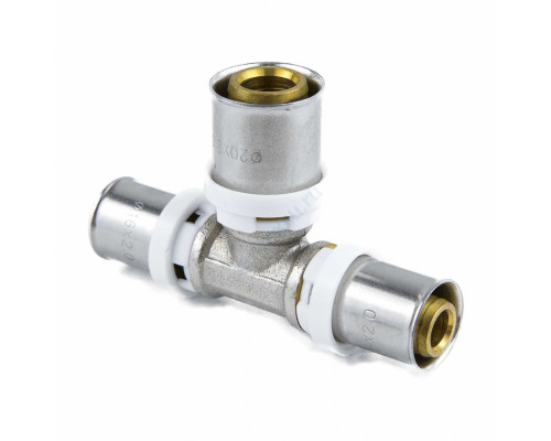 Тройник переходной МП латунь никель пресс 8010 Дн 32х20х32 ГОСТ 32415-2013 Aquasfera 8010-12