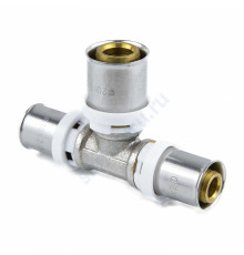 Тройник переходной МП латунь никель пресс 8010 Дн 32х32х20 ГОСТ 32415-2013 Aquasfera 8010-14