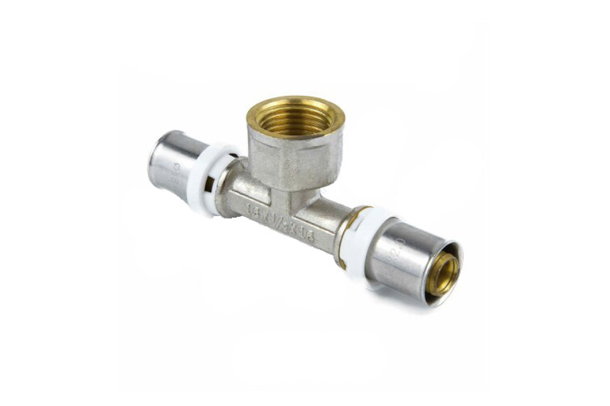 Тройник МП латунь никель пресс 8011 Дн 20х1/2"х20 ВР ГОСТ 32415-2013 Aquasfera 8011-02