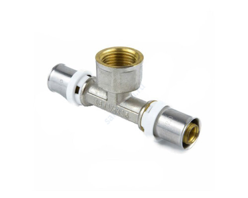 Тройник МП латунь никель пресс 8011 Дн 26х1/2"х26 ВР ГОСТ 32415-2013 Aquasfera 8011-04