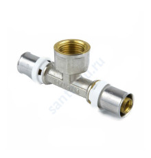 Тройник МП латунь никель пресс 8011 Дн 32х3/4"х32 ВР ГОСТ 32415-2013 Aquasfera 8011-06