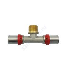 Тройник МП латунь пресс 8012 Дн 20х1/2"х20 НР ГОСТ 32415-2013 Aquasfera 8012-02