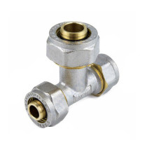 Тройник переходной МП латунь никель обжим 7012 Дн 20х16х20 ГОСТ 32415-2013 Aquasfera 7012-02