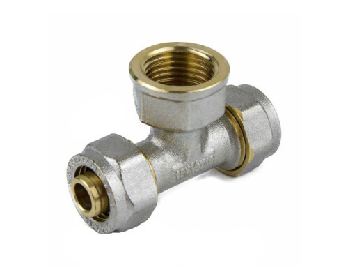 Тройник МП латунь никель обжим 7013 Дн 16х1/2"х16 ВР ГОСТ 32415-2013 Aquasfera 7013-01 Тройник МП латунь никель обжим 7013 Дн 16х1/2"х16 ВР ГОСТ 32415-2013 Aquasfera 7013-01