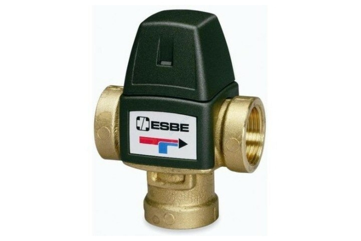 КЛАПАН СМЕСИТЕЛЬНЫЙ ТЕРМОСТАТИЧЕСКИЙ СЕДЕЛЬНЫЙ ЛАТУНЬ VTA321 ДУ 15 РУ10 1/2" ВР KVS=1.5 43С ESBE 31100300