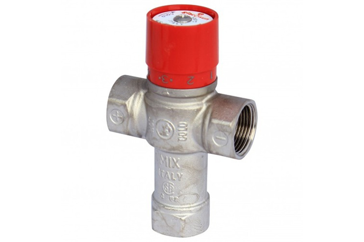 Клапан смесительный термостатический седельный латунь R156 Ду 25 Ру16 1" ВР Kvs=2.2 60С Giacomini R156X005