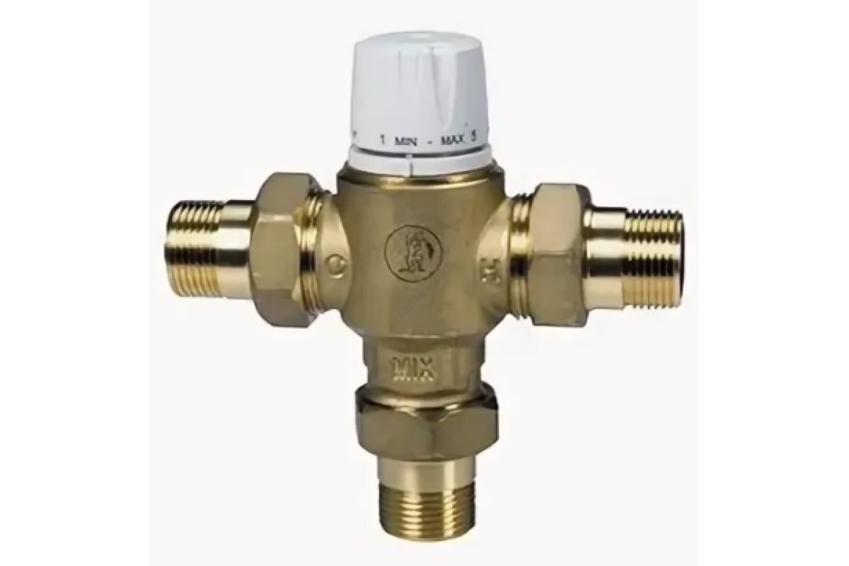 Клапан смесительный термостатический седельный латунь R156-2 Ду 32 Ру10 1 1/4" НР Kvs=5.8 65С с защитой от ожога Giacomini R156Y226