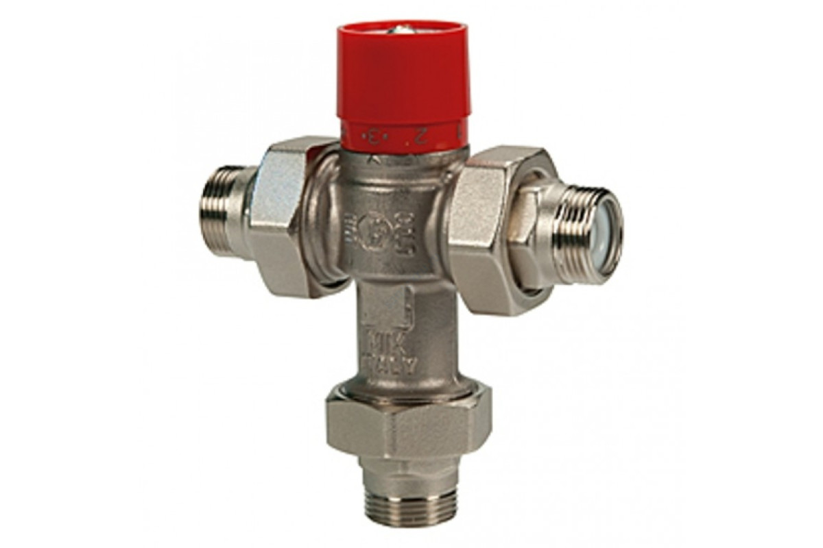 Клапан смесительный термостатический седельный латунь R156-1 Ду 20 Ру16 3/4" НР Kvs=1.8 60С Giacomini R156X024