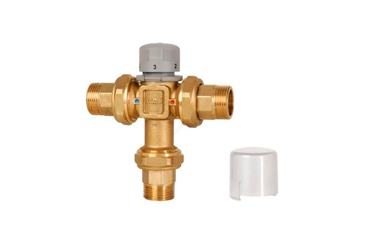 Клапан смесительный термостатический седельный латунь Ду 15 Ру10 1/2" НР Kvs=1.5 60С Icma 90148AD05