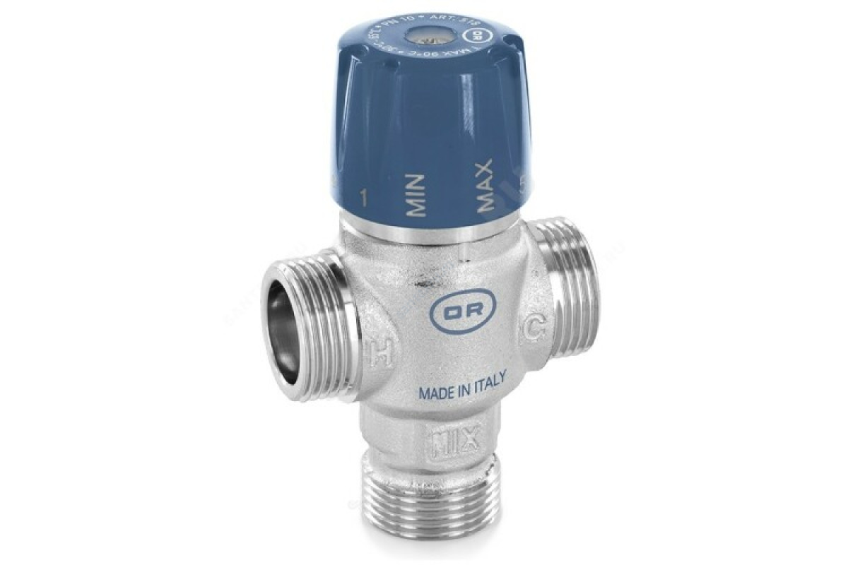 Клапан смесительный термостатический латунь 518 Ду 25 Ру10 НР Kvs=1.4 90С OR 0518.025