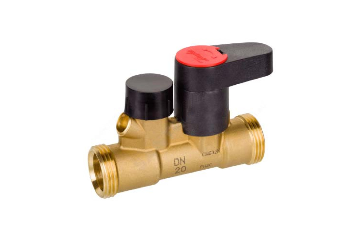Клапан запорный ручной латунь MSV-S Ду 20 Ру20 ВР Kvs=5.9м3/ч б/ниппелей Danfoss 003Z4112