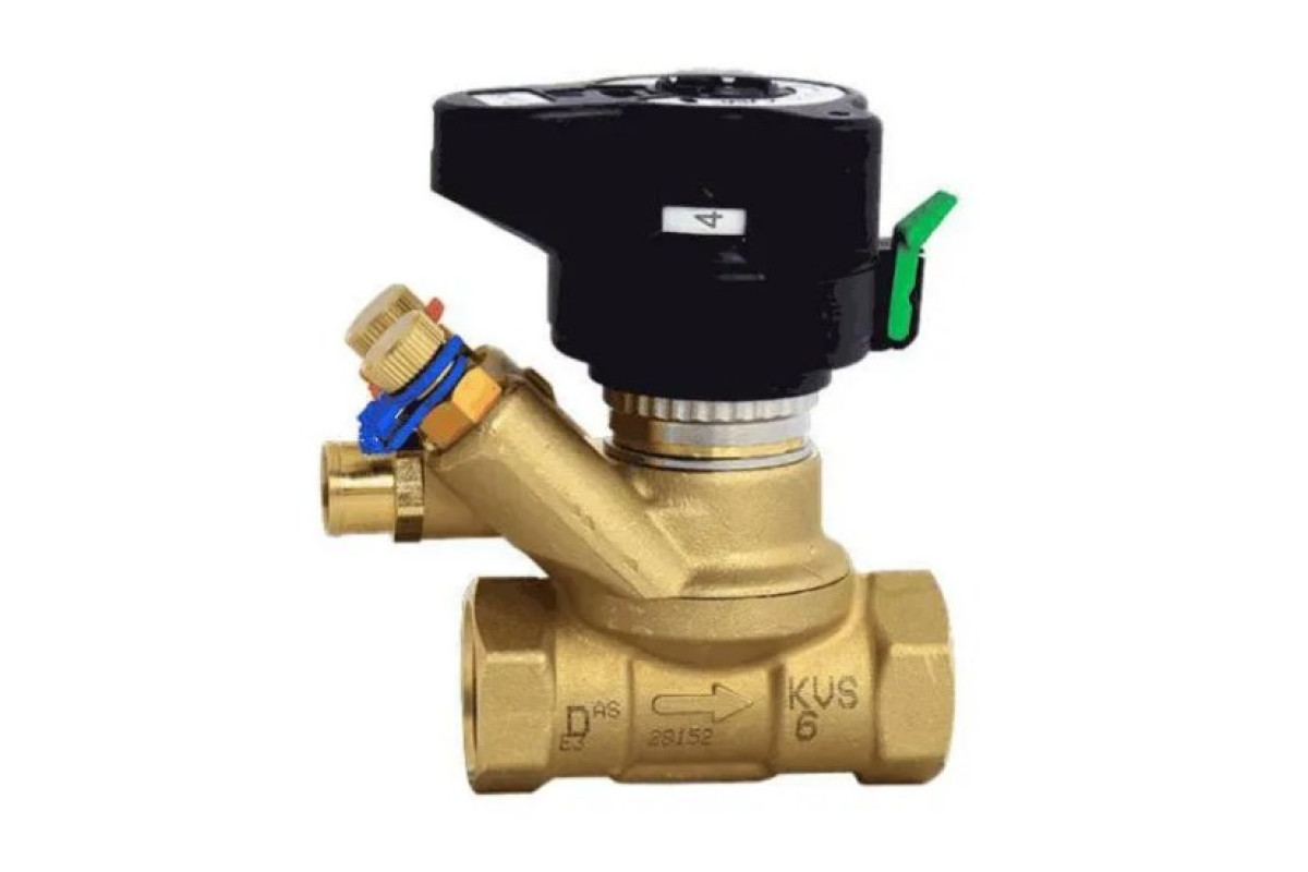 Клапан балансировочный ручной латунь MVT Ду 15 Ру20 НР Kvs=2.5м3/ч с изм/нип LF без выхода под имп трубку Danfoss 003Z4181