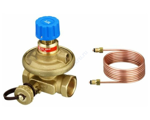 Клапан балансировочный автомат латунь ASV-P Ду 15 Ру16 ВР Kvs=1.6м3/ч б/ниппелей Danfoss 003L7621