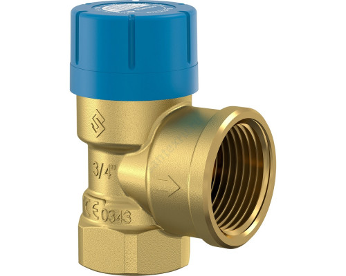 Клапан предохранительный пружинный угловой латунь Prescor 320 Ду25х32 ВР/ВР Rp1"хG1 1/4" Рср=6бар 95С Flamco 29005