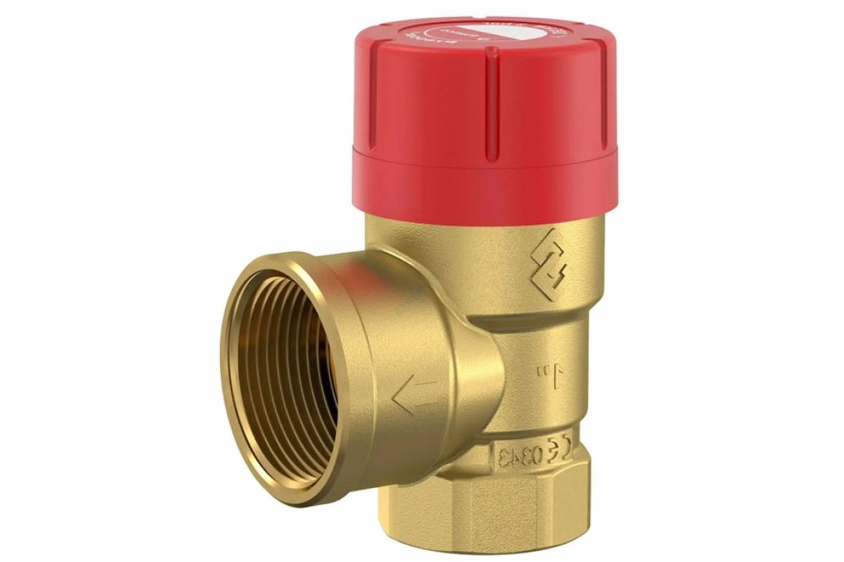 Клапан предохранительный пружинный угловой латунь Prescor Ду32х40 Ру16 ВР/ВР G1 1/4"хG1 1/2" Рср=5бар Flamco 27039