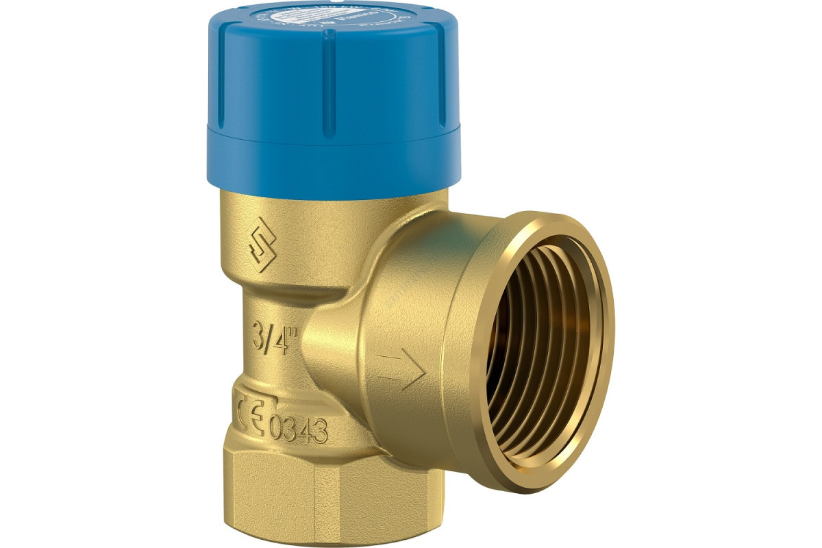 Клапан предохранительный угловой латунь Prescor B Ду15х15 Ру16 ВР/ВР G1/2"хG1/2" Рср=10бар Flamco 27102