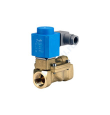 Клапан электромагнитный латунь НЗ EV220B Ду32 Ру16 G1/4" ВР с катушкой BB230AS 220В AC 90С Danfoss 032U456831