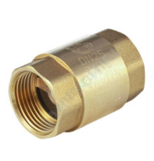 Клапан обратный латунь осевой 3002 Ду 32 Ру30 Тмакс=100 оС ВР 1 1/4" диск латунь шток латунь Aquasfera 3002-04