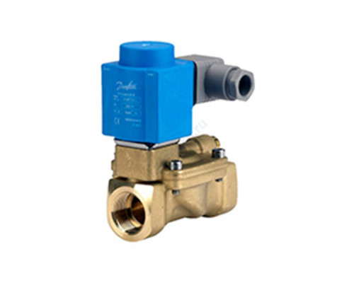 Клапан электромагнитный латунь НЗ EV220B Ду20 Ру16 G3/4" ВР с катушкой BB024AS 24В AC 90С Danfoss 032U453016