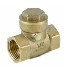 Клапан обратный латунь поворотный 3004 Ду 40 Ру25 Тмакс=100 оС ВР 1 1/2" заслонка латунь+EPDM Aquasfera 3004-05