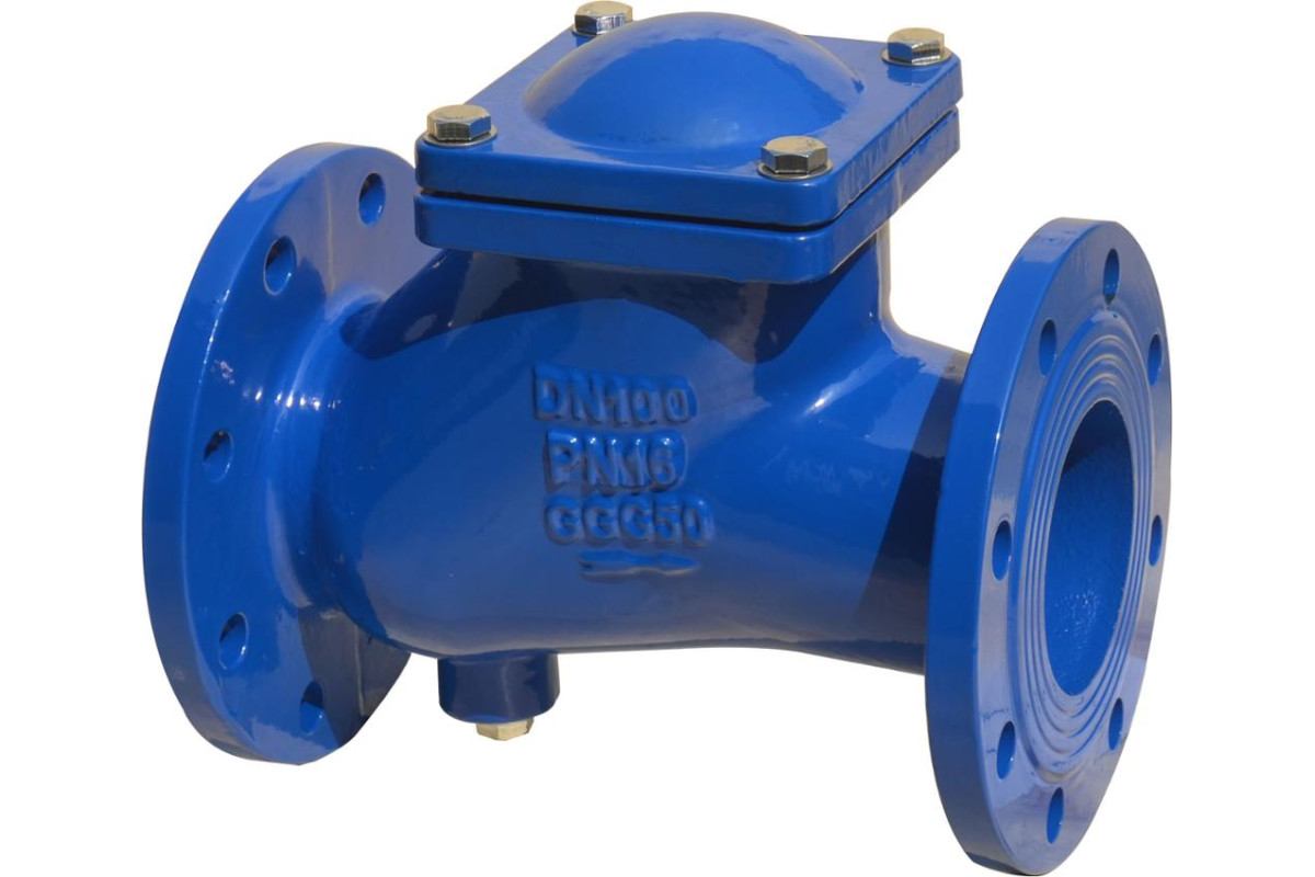 Клапан обратный чугун шаровой Ду 125 Ру16 фл шар сталь+NBR Benarmo