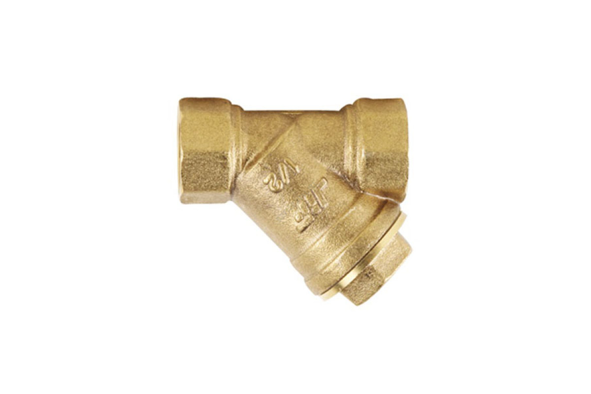 Фильтр сетчатый Y-образный латунь Ду 20 Ру20 G3/4" ВР 4001 с отверстием под пломб Aquasfera 4001-02