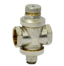 Регулятор давления поршневой латунь ДУ 15 Ру16 1/2" ВР РН=1 - 6бар с выходом под манометр Aquasfera 2001-01