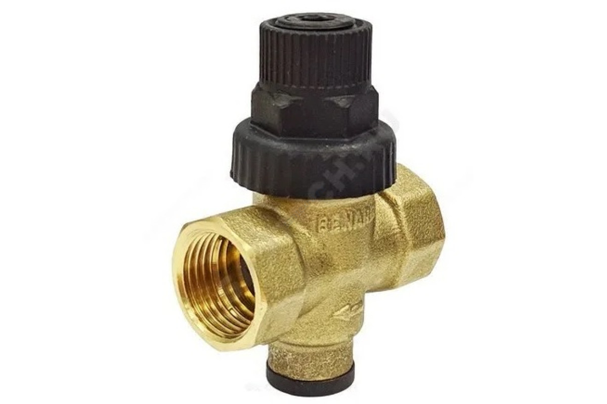 Регулятор давления поршневой латунь КРДВ Ду 15 РУ16 1/2" ВР Рн=2 - 4бар с выходом под манометр и фильтром Benarmo