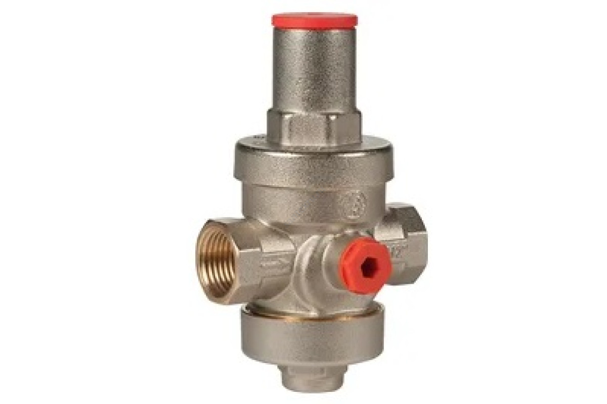 Регулятор давления поршневой латунь R153P Ду 50 Ру25 2" ВР Рн=1 - 5,5бар с выходом под манометр Giacomini R153PX008