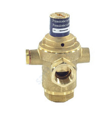 Клапан подпиточный поршневой латунь R150Y Ду 15 Ру10 1/2" ВР РН=0,5 - 3бар с выходом под манометр и обратным клапаном Giacomini R150Y103