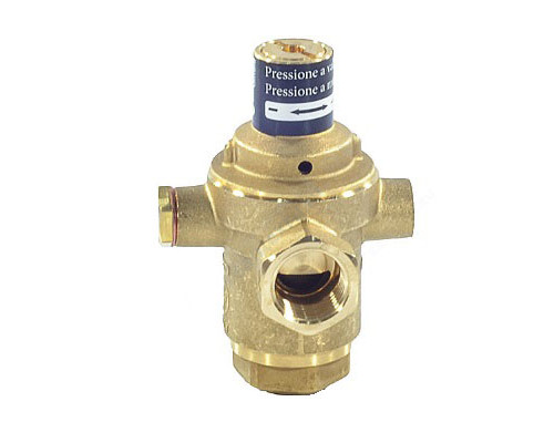 Клапан подпиточный поршневой латунь R150Y Ду 15 Ру10 1/2" ВР РН=0,5 - 3бар с выходом под манометр и обратным клапаном Giacomini R150Y103