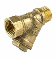 Фильтр сетчатый Y-образный латунь Ду 15 Ру20 G1/2" ВР/НР 4002 с отверстием под пломб Aquasfera 4002-01