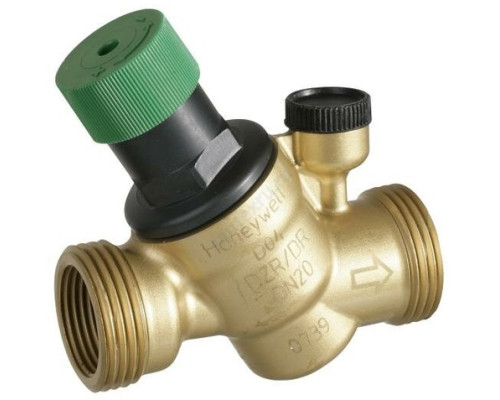 Регулятор давления мембранный латунь D04FM Ду 15 Ру16 1/2" НР Рн=1,5 - 6бар с выходом под манометр Honeywell-Braukmann D04FM-1/2A HWLARM449