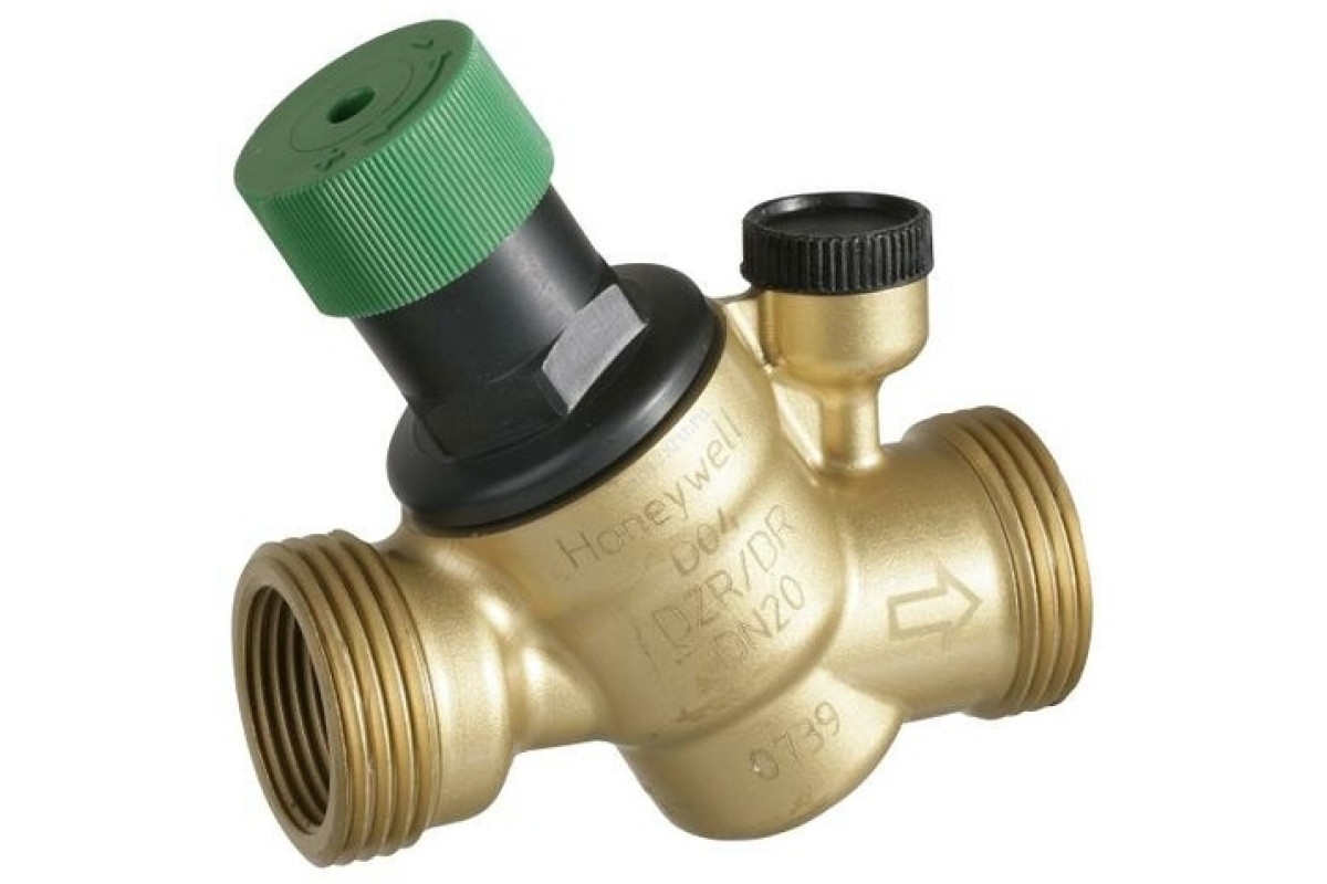 Регулятор давления мембранный латунь D04FM Ду 20 Ру16 3/4" НР Рн=1,5 - 6бар с выходом под манометр Honeywell-Braukmann D04FM-3/4A HWLARM461