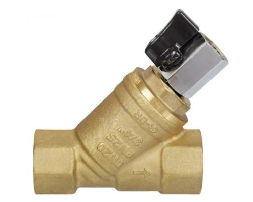 Фильтр сетчатый Y-образный латунь Ду 32 Ру25 Тмакс=130 oC G1 1/4" ВР FVR-D со сливным краном Danfoss 065B8244