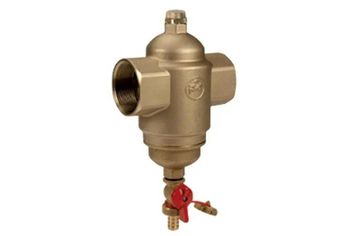 Фильтр магнитный сетчатый T-образный латунь Ду 20 Ру10 G3/4" ВР R146M со сливным краном Giacomini R146MY014