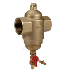 Фильтр магнитный сетчатый T-образный латунь Ду 40 Ру10 G1 1/2" ВР R146M со сливным краном Giacomini R146MY017