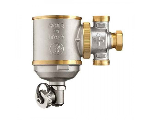 Фильтр магнитный сетчатый латунь Ду 25 Ру10 ВР R146 C шаровым краном, заглушкой для дренажа и клапаном выпуска воздуха Giacomini R146CX005