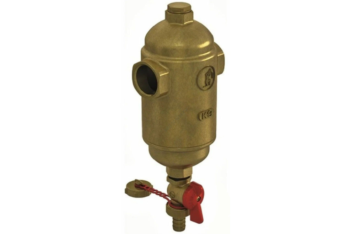 Дешламатор механический T-образный латунь Ду 32 Ру10 G1 1/4" ВР R146D Giacomini R146DY016