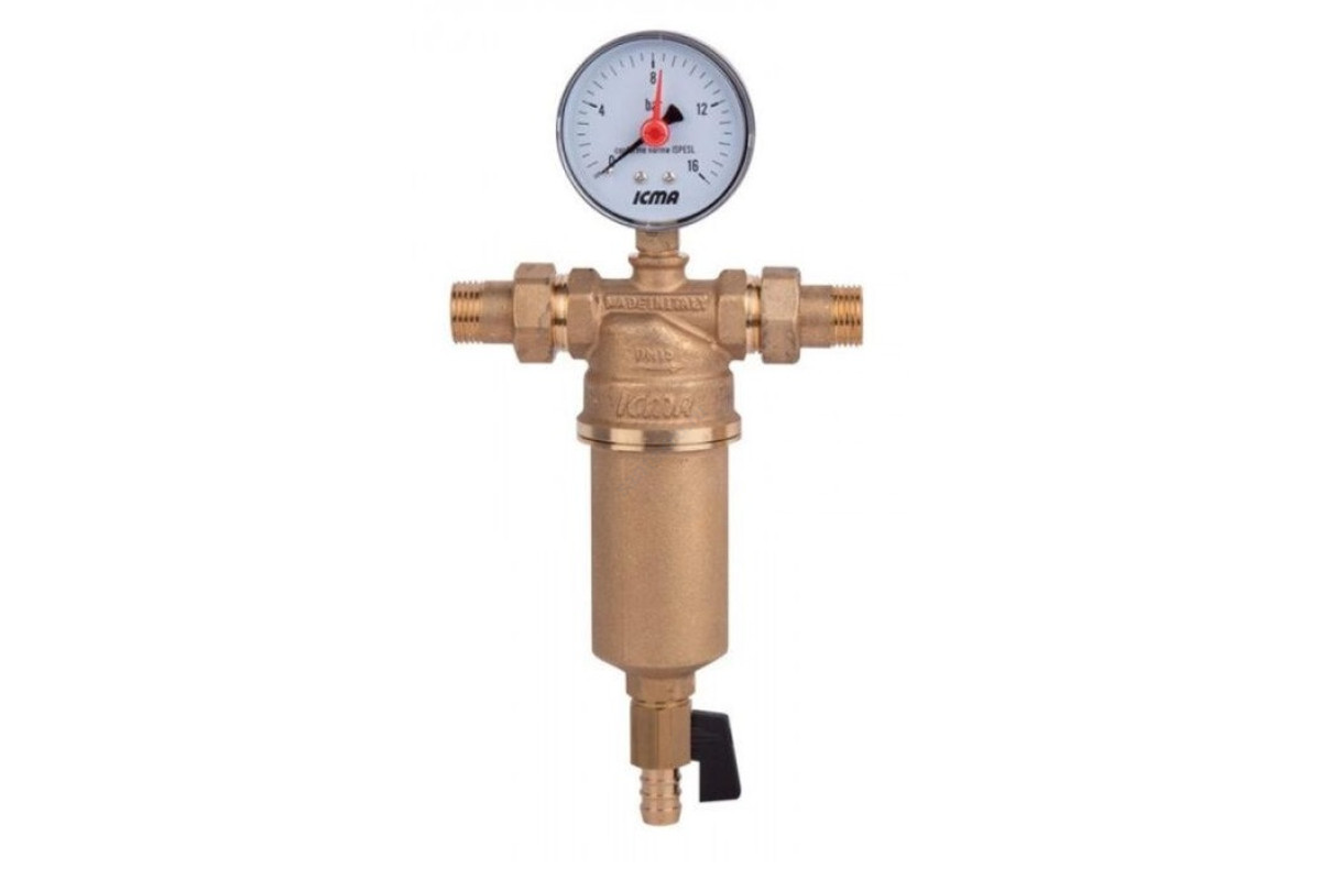 Фильтр сетчатый T-образный латунь Ду 20 РУ25 G3/4" НР 751 Icma 83751AE05