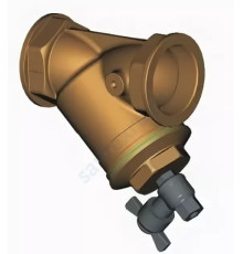 Фильтр сетчатый Y-образный бронза Ду 32 РУ16 Тмакс=120 оC G1 1/4" Вр F2142 со сливным краном Tecofi F2142-0032