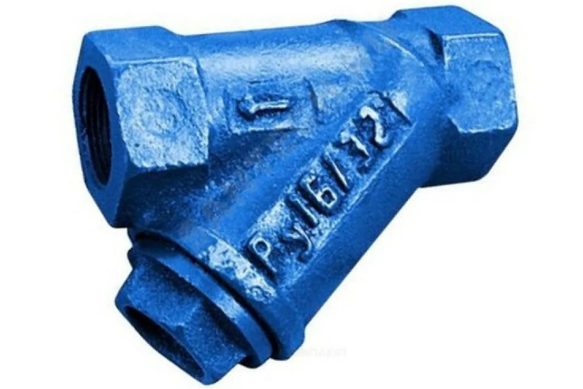 Фильтр магнитный сетчатый Y-образный чугун Ду 40 Ру16 G1 1/2" ВР ФММ со сливной пробкой Мегастрой