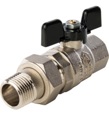 STOUT Кран шаровой полнопроходной, ВР/НР, ручка бабочка 1/2, американка