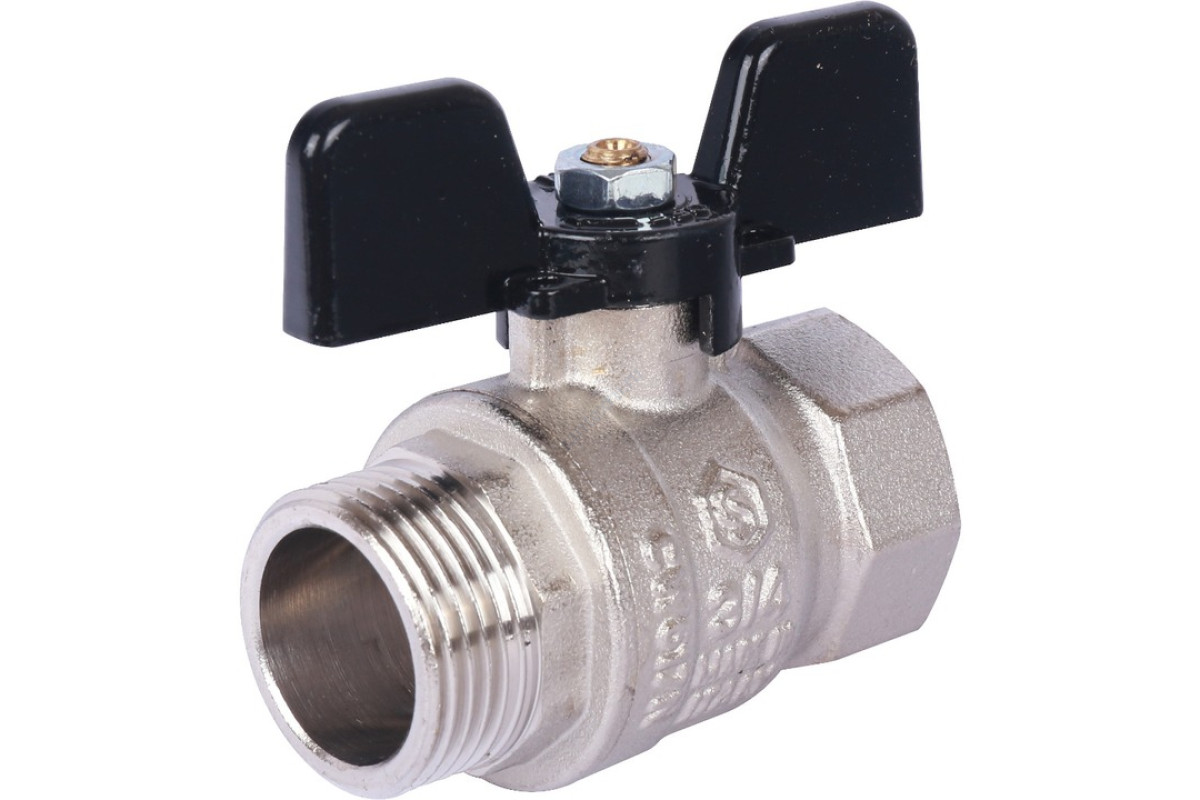 STOUT SVB Кран шаровой стандартнопроходной, ВР/НР, ручка бабочка 3/4"