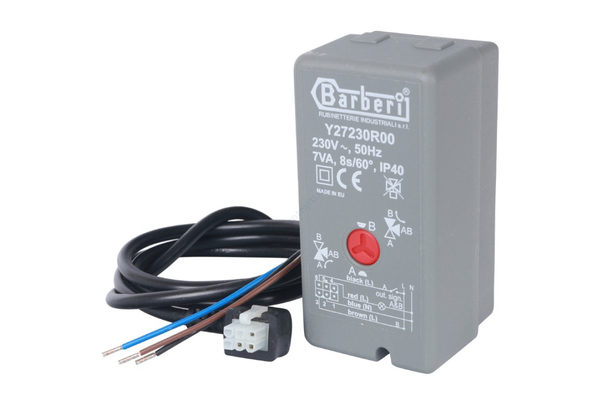 STOUT Сервопривод для 3-ходовых зональных клапанов, 230V, время движения 8 сек., 1м.