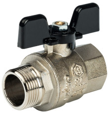 STOUT Кран шаровой полнопроходной, ВР/НР, ручка бабочка 3/4